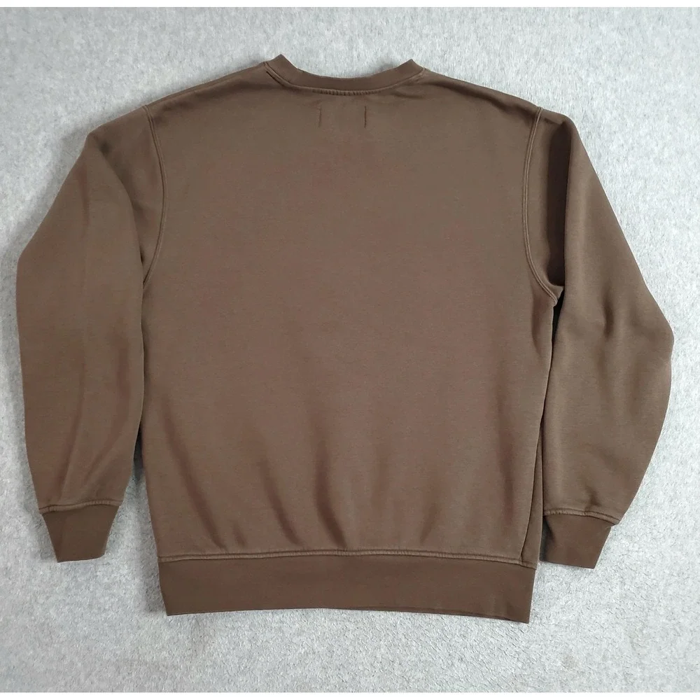 Nike Jordan Sweatshirt Mens Small Brown Fleece Crew Jumpman Logo DQ7520-274
